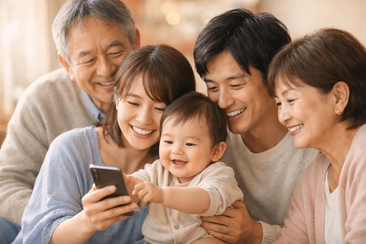 離れて暮らす祖父母に、無理なく写真を届ける方法